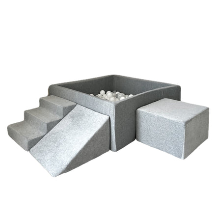 Moje Ballenbad Vierkant & Playset Elementen 3st Soft Velvet | Grijs
