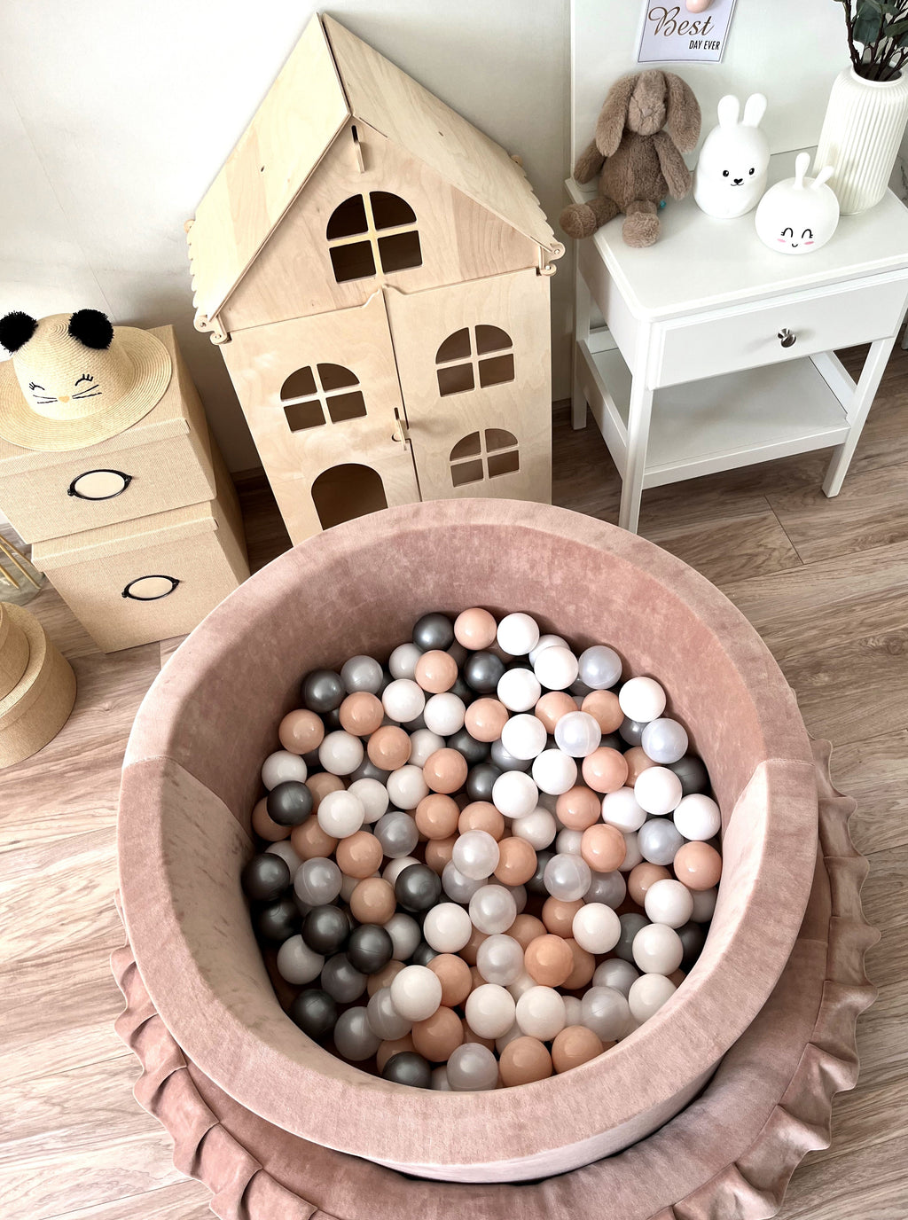 Moje Ballenbad Soft Velvet 90x40cm | Dark Beige