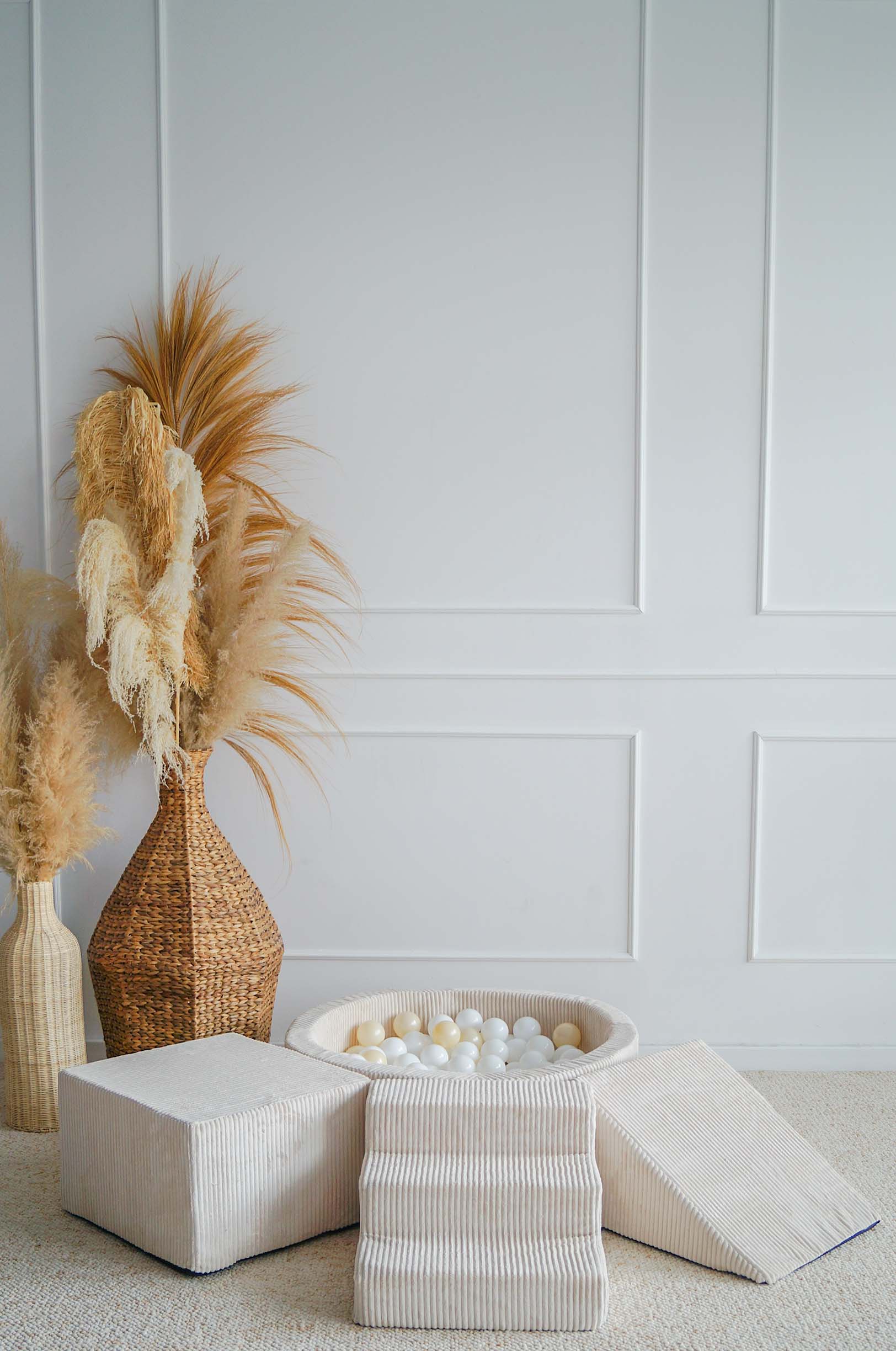 Moje Ballebad Rond & Playset  Elementen 3st Velvet Rib | Cream