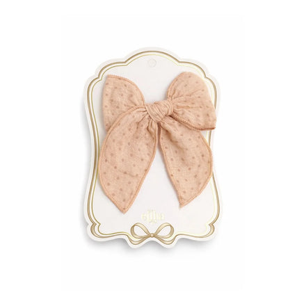 Mrs. Ertha Fable Bow Clip | Blush Dots