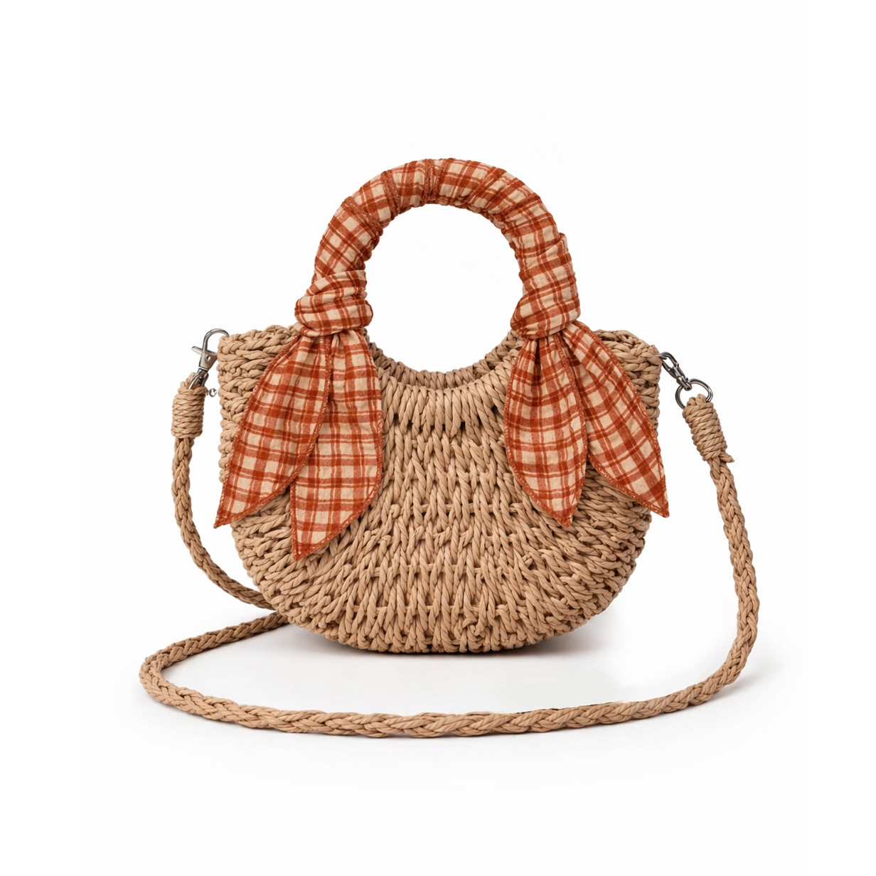 Mrs. Ertha Mini Handtasje | Honey Plaid
