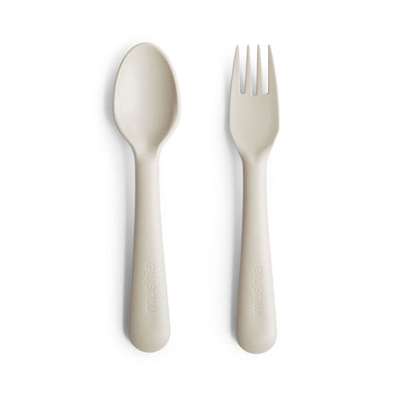 Mushie Bestek Vork & Lepel | Ivory