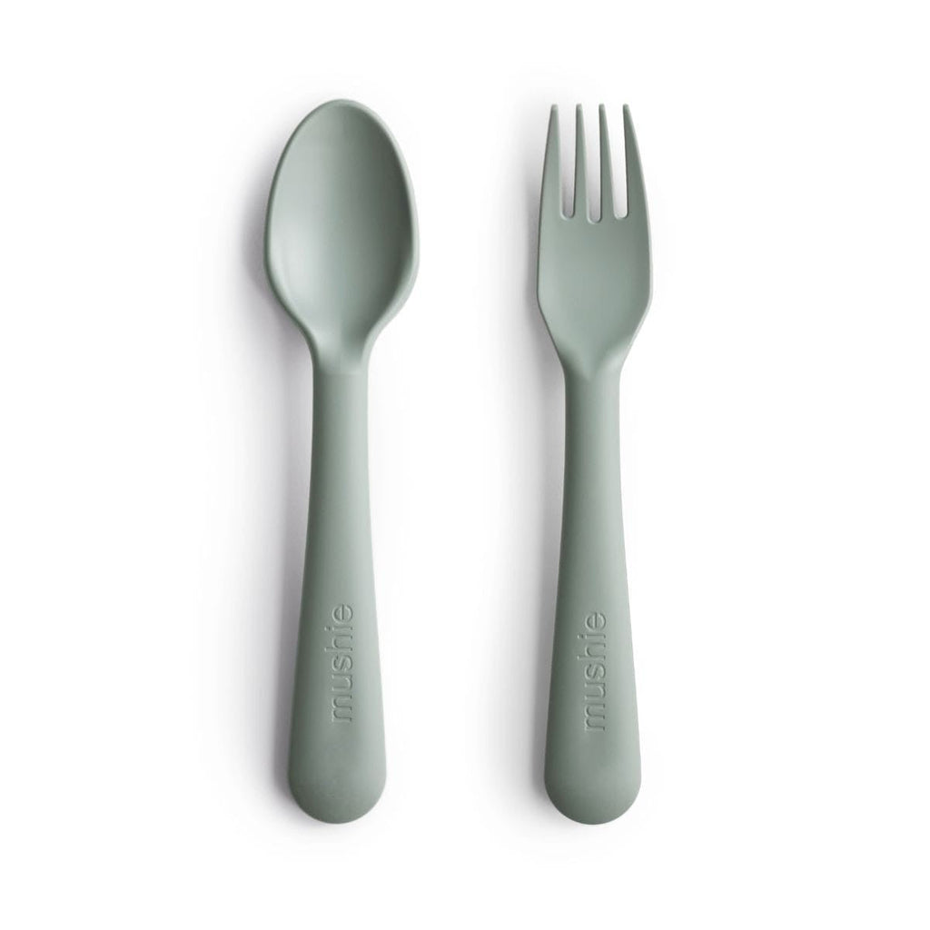 Mushie Bestek Vork & Lepel | Sage