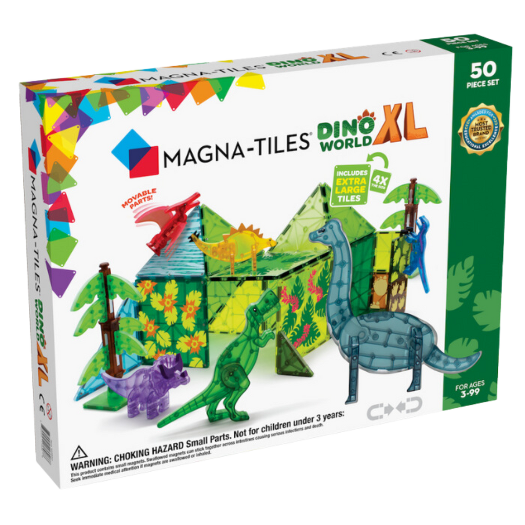 Magna-Tiles Dino World XL | 50-Piece Set