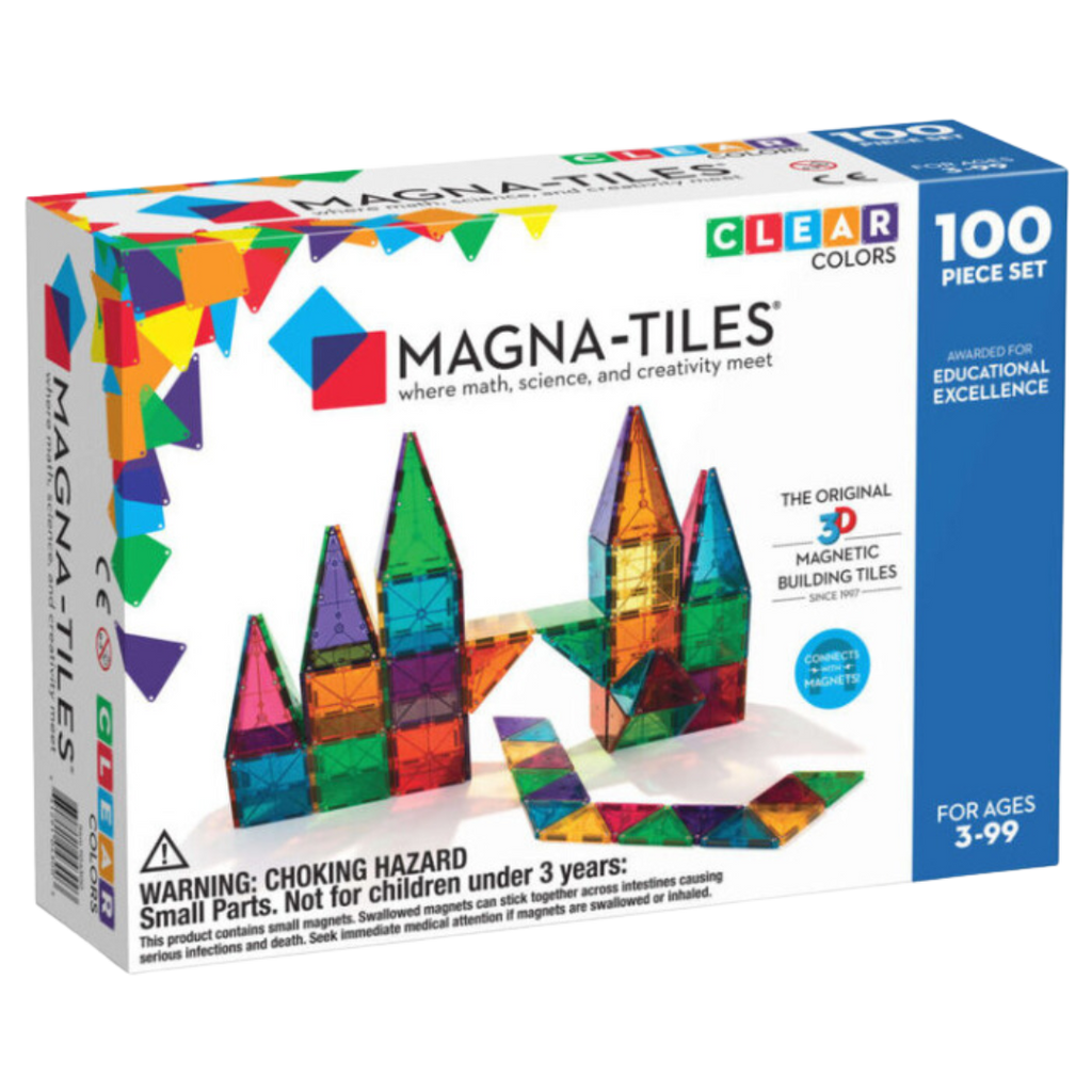 Magna-Tiles Clear Colors 100 Piece Set