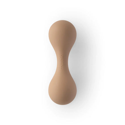 Mushie Silicone Baby Rattle Toy Rammelaar | Natural