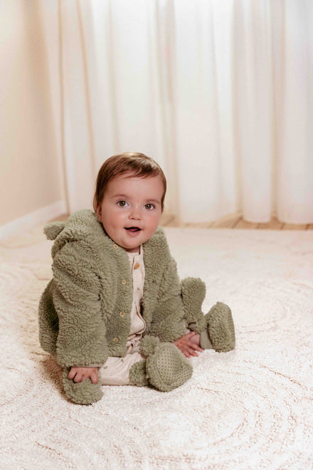 Little Dutch Teddy vestje | Soft Green