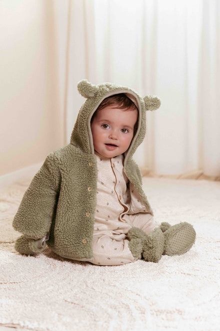 Little Dutch Teddy slofjes | Soft Green