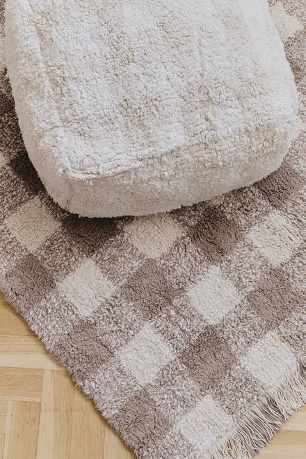 Lorena Canals Pouffe | Vichy Ivory