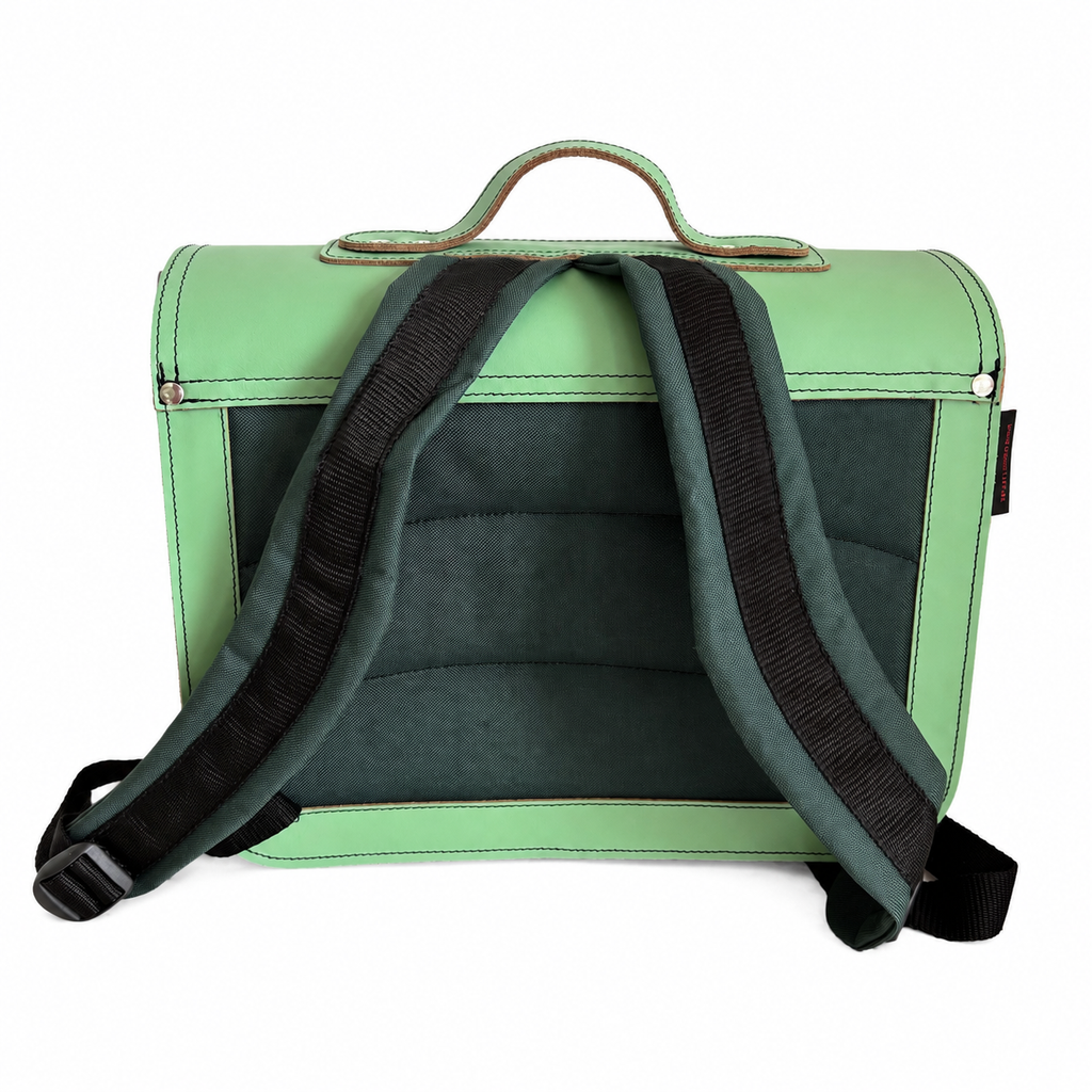 Own Stuff Lederen Boekentas Dino | Pastel Green