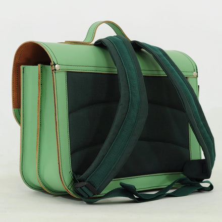 Own Stuff Lederen Boekentas Dino | Pastel Green