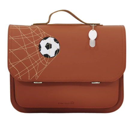 Own Stuff Lederen Boekentas Football | Chestnut