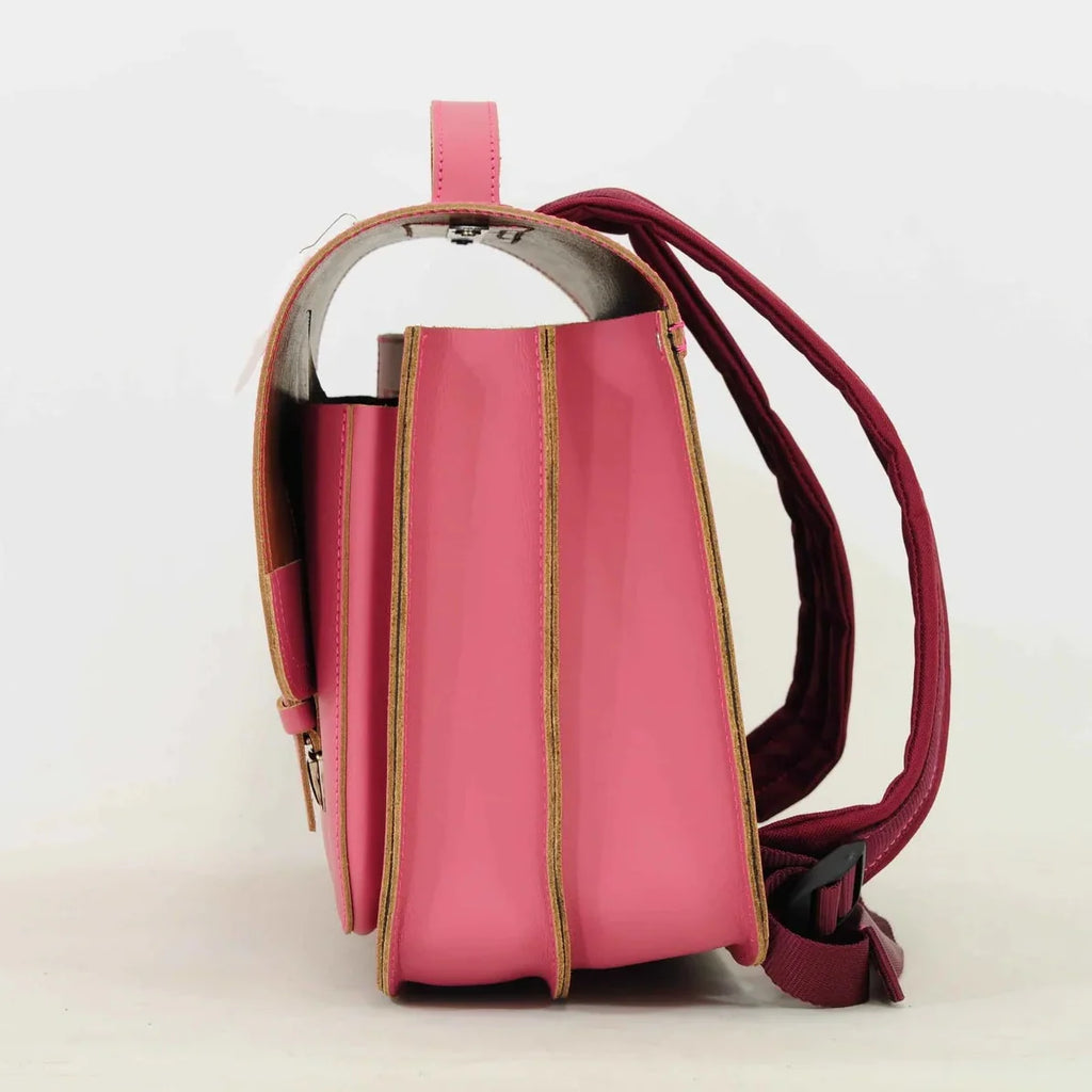 Own Stuff Lederen Boekentas Wildflowers | Antique Pink