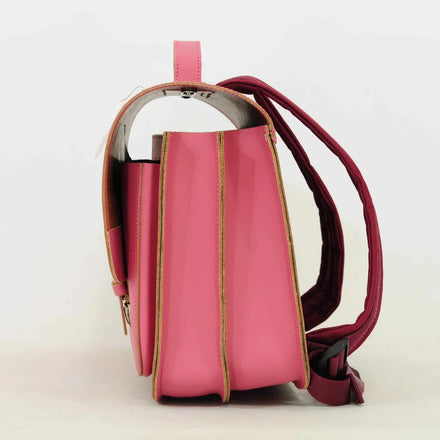 Own Stuff Lederen Boekentas Wildflowers | Antique Pink
