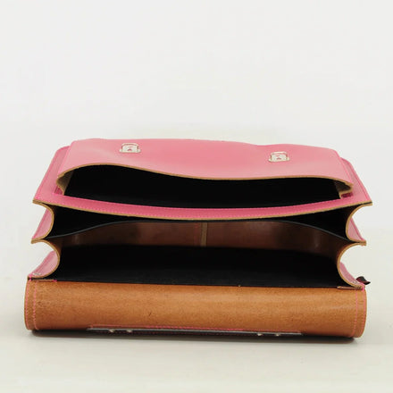 Own Stuff Lederen Boekentas Wildflowers | Antique Pink