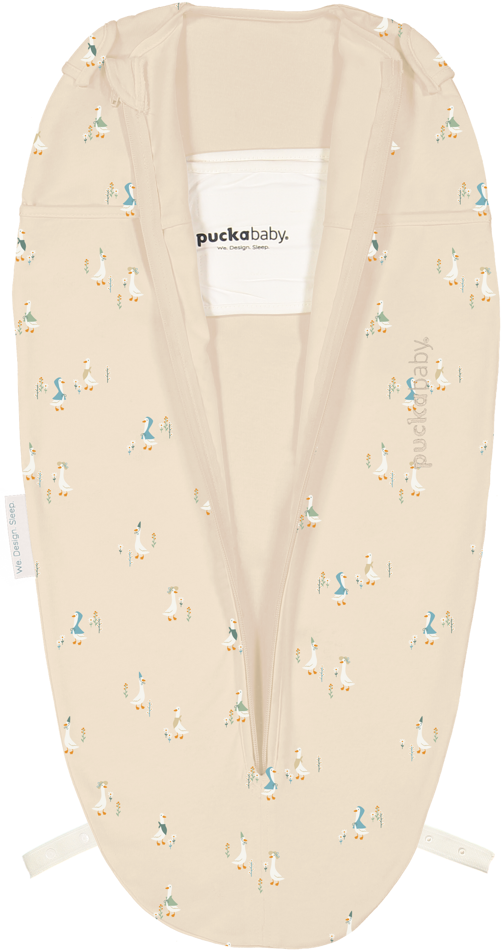 Puckababy Piep Geese open, verstelbaar van 44 tot 62 cm en geschikt vanaf de geboorte, De Gele Flamingo