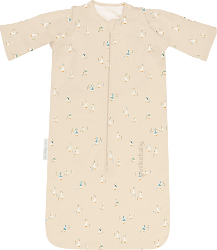 Puckababy The Bag Newborn in katoen met Geese print, verstelbaar van 50 tot 74 cm, bij De Gele Flamingo