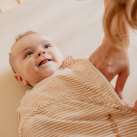 Puckababy Slaapzak The Original - Piep - 0/3 M - Cotton | Hazel stripes