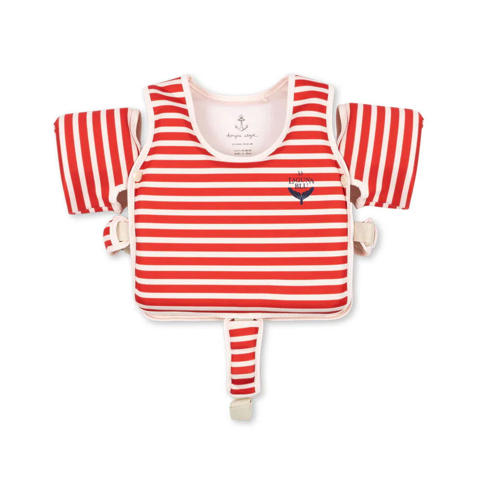Konges Sløjd Hollis Puddle Jumper Zwemvest Met Zwembandjes | Stripe Rouge