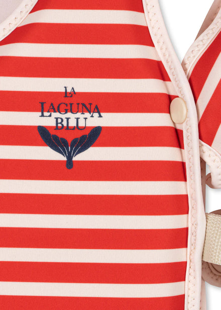 Konges Sløjd Hollis Puddle Jumper Zwemvest Met Zwembandjes | Stripe Rouge