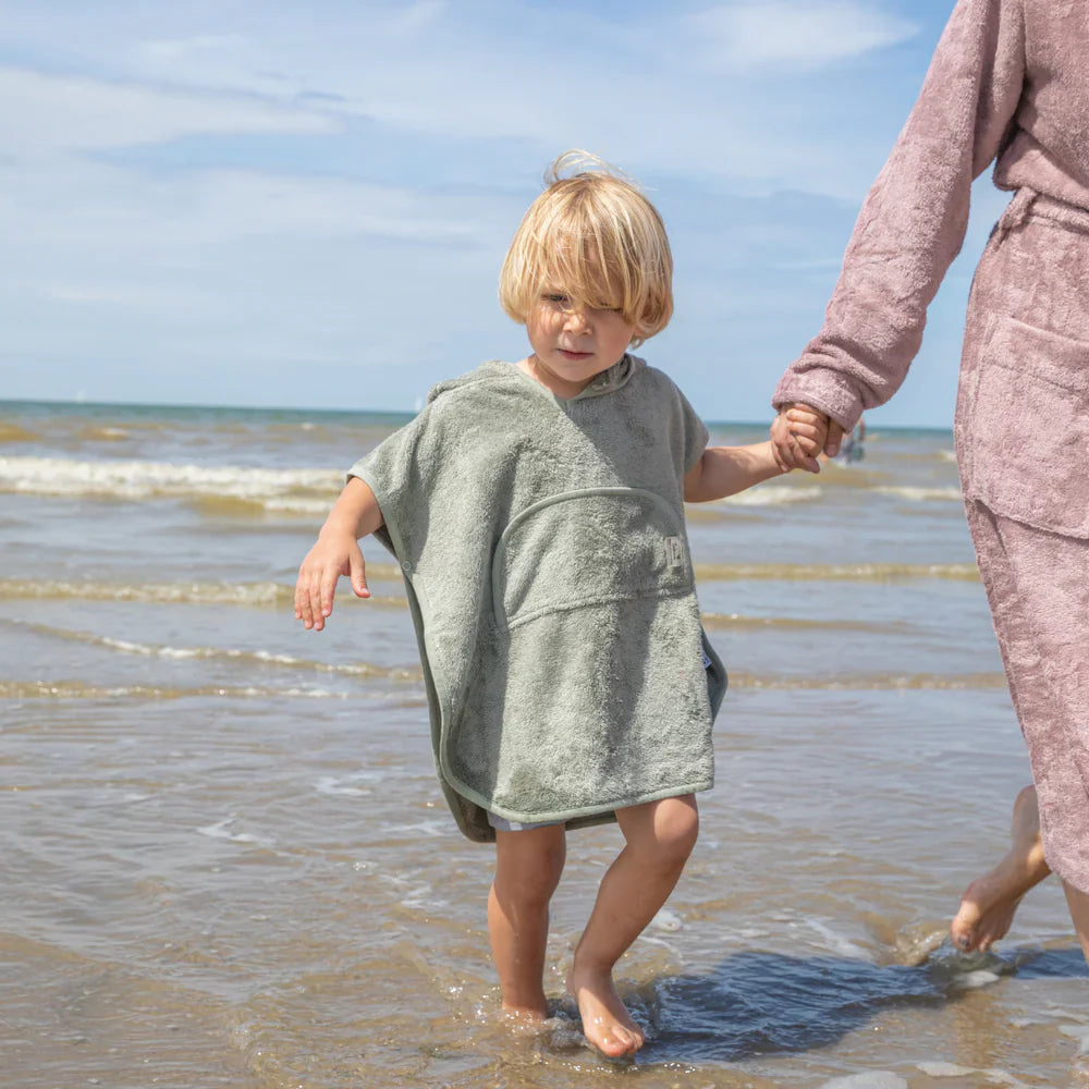 Timboo Poncho Met V-Hals Bamboo 4-6Y | Riviera Blue