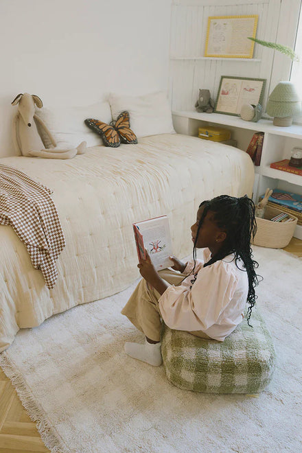 Lorena Canals Pouffe | Vichy Matcha