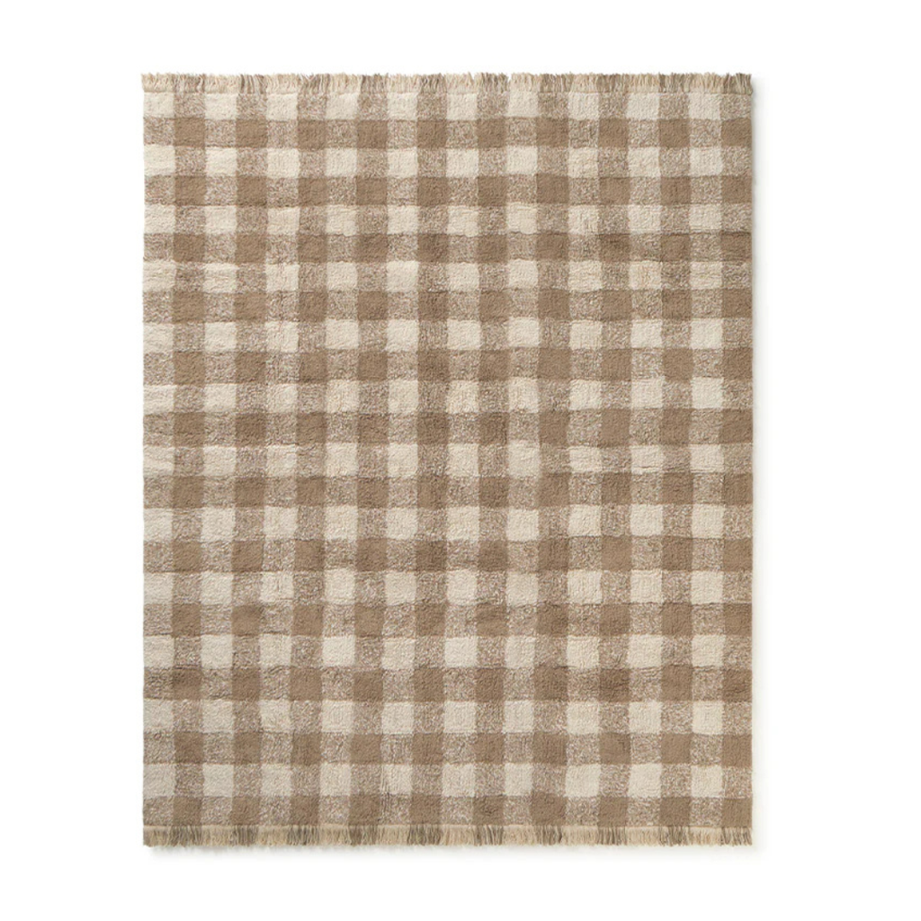 Lorena Canals machine wasbaar tapijt Vichy Marron van 90x120 cm, kindertapijt bij De Gele Flamingo
