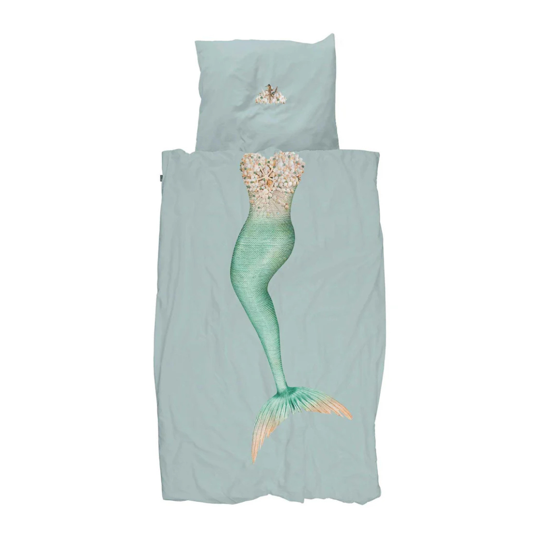 SNURK Dekbedset 140x200/220cm | Mermaid Aqua