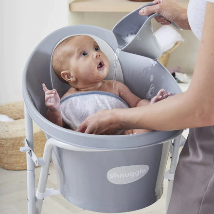 Shnuggle Newborn Babybadje | Pebble Grey