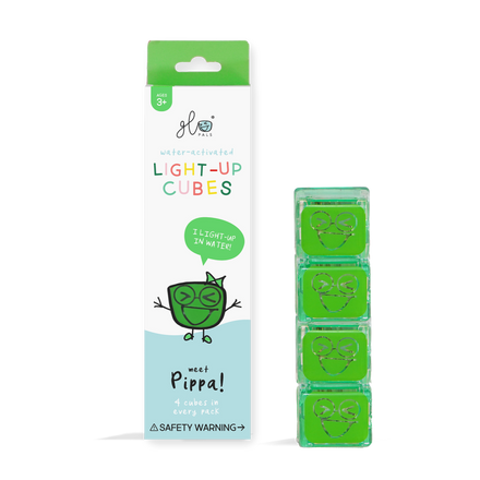 Glo Pals Light Up Cubes Badspeelgoed Groen | Pippa