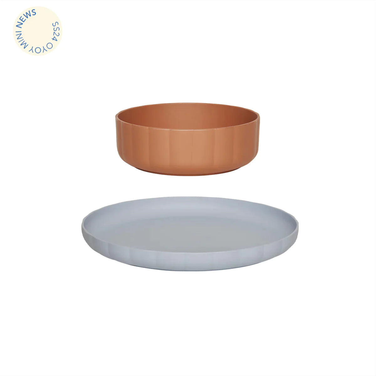 OYOY Living Bord en Bowl | Caramel / Ice Blue
