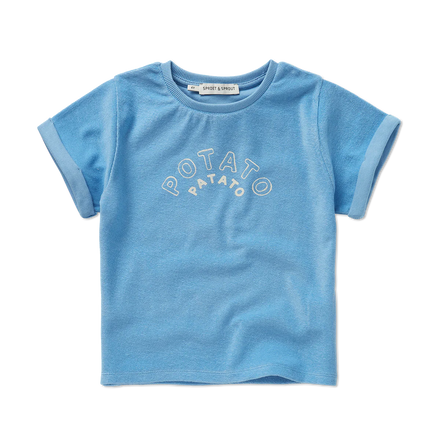 Sproet & Sprout Terry T-Shirt Potato | Breezy Blue