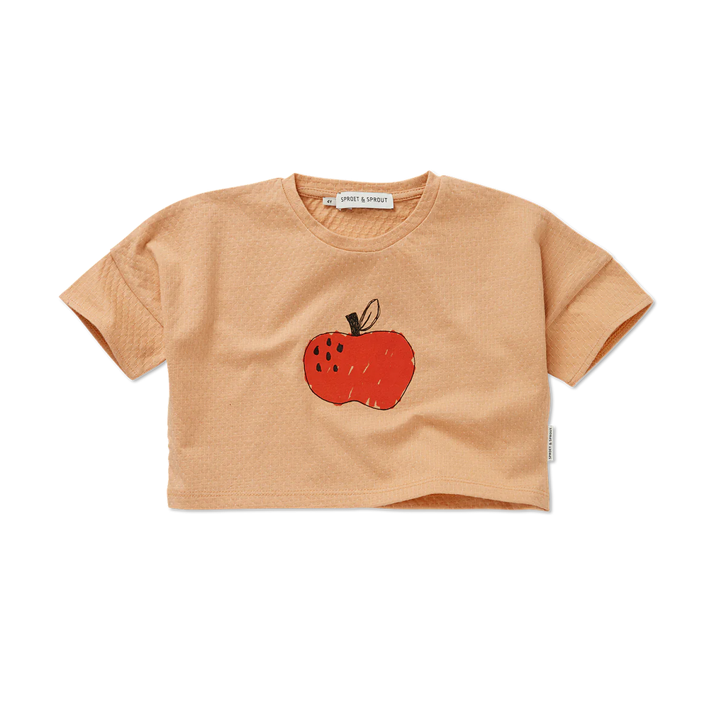 Sproet & Sprout Cropped T-Shirt Apple | Nectarine