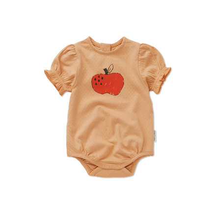 Sproet & Sprout Romper Balloon Sleeve Apple | Nectarine