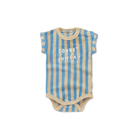 Sproet & Sprout Terry Romper Gestreept | Sesame