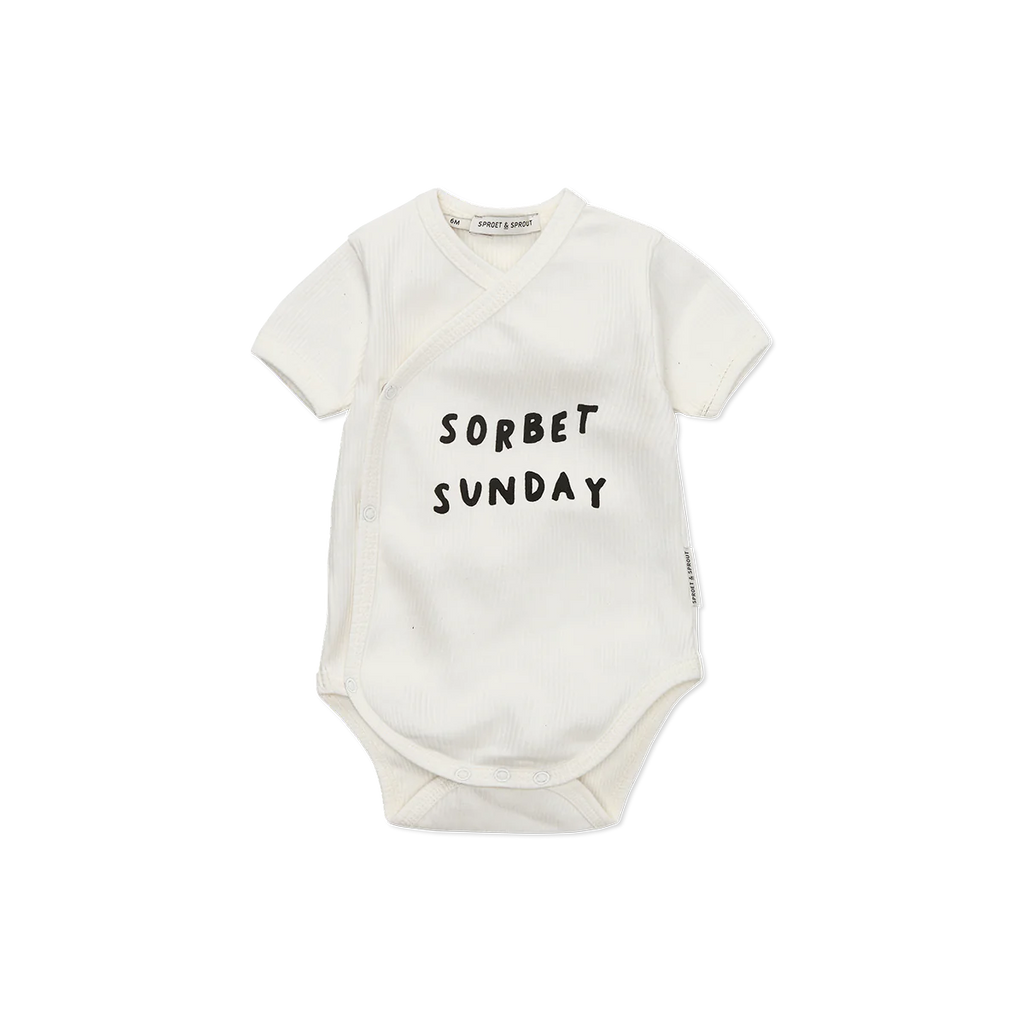 Sproet & Sprout Rib Romper Sorbet Sunday | Off-White