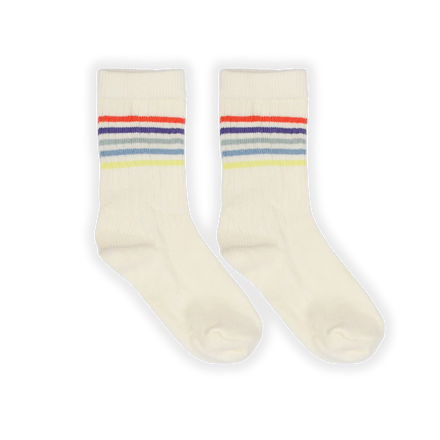 Sproet & Sprout Sport Sokken Multi Colour Gestreept | Off-White