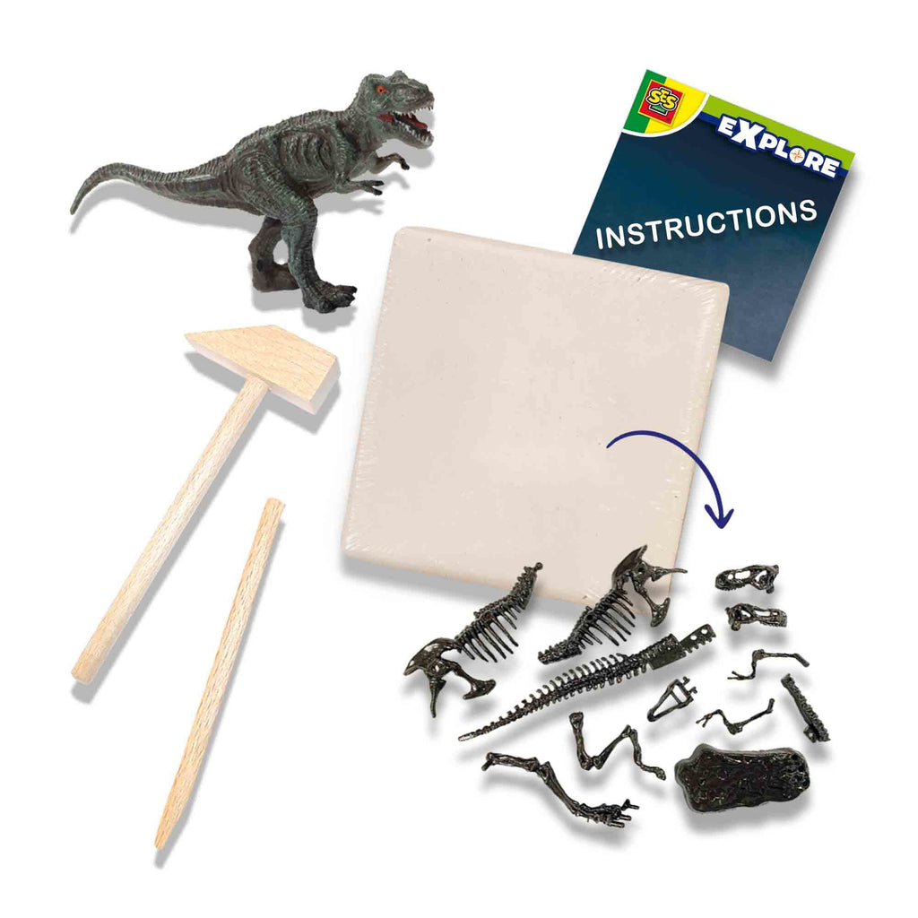 SES Creative Explore | Dino En Skelet Opgraven 2 In 1 | T-Rex