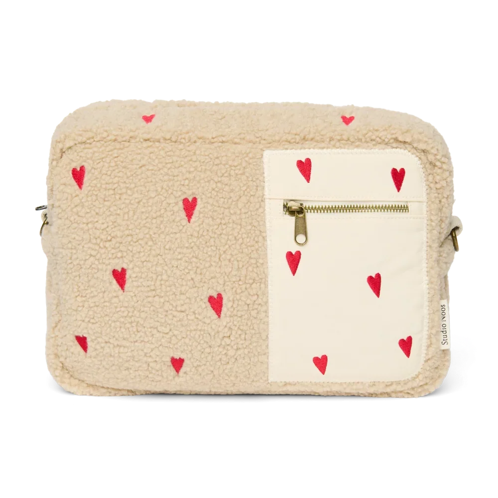 Studio Noos Teddy Buggy Organizer | Ecru Teddy Hearts