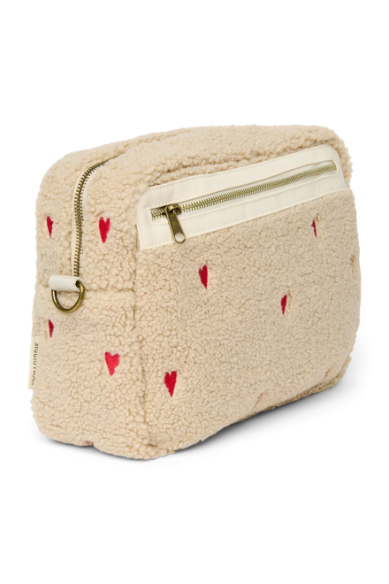 Studio Noos Teddy Buggy Organizer | Ecru Teddy Hearts