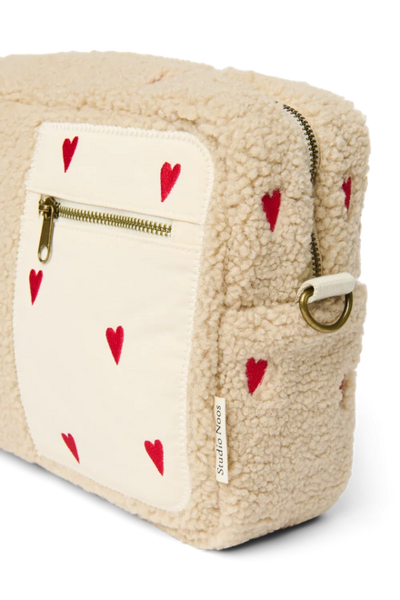 Studio Noos Teddy Buggy Organizer | Ecru Teddy Hearts