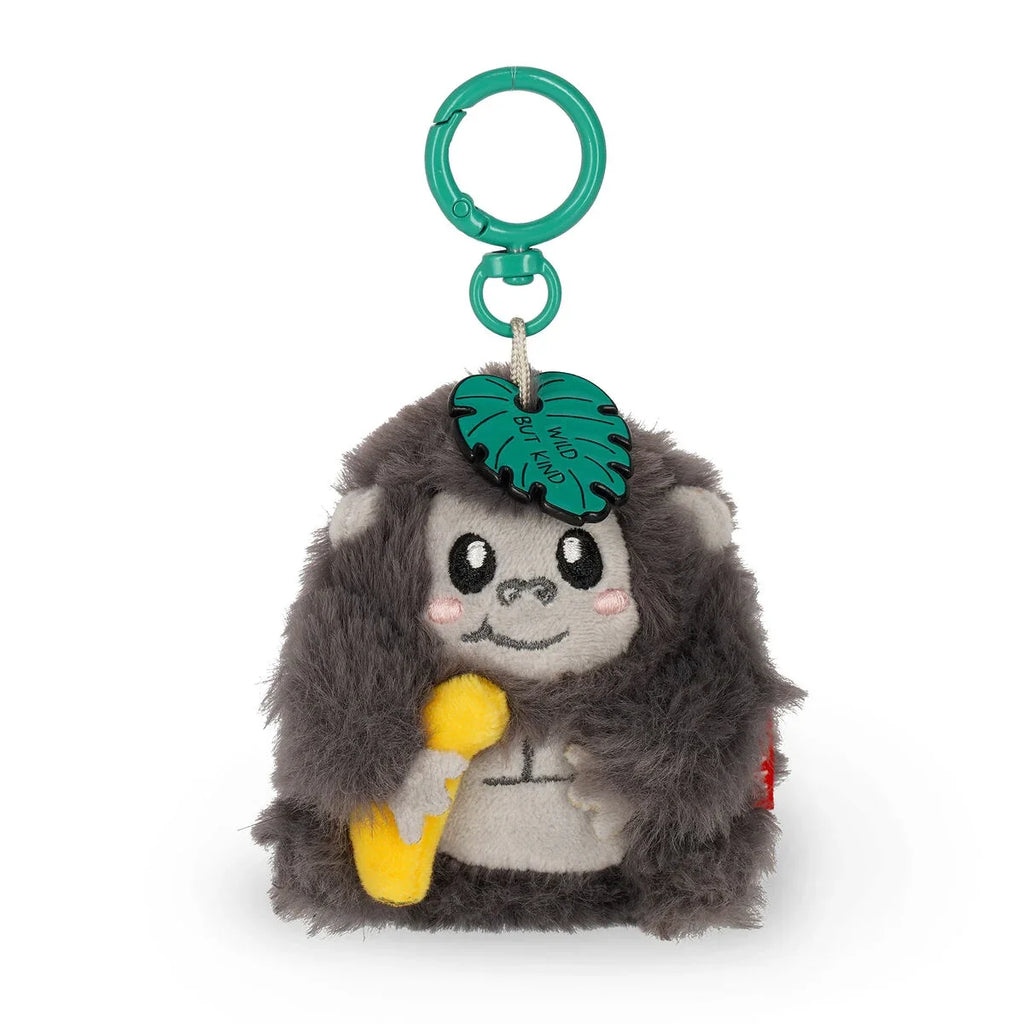 Legami Super Soft sleutelhanger Gorilla, zachte mini knuffel van 12 cm hoog