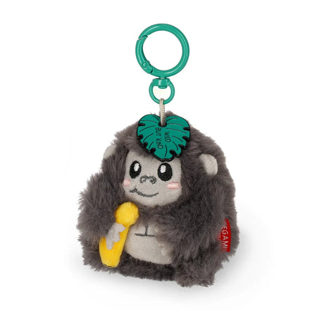 Zachte gorilla sleutelhanger van Legami, 33 gram en handig aan rugzak of pennenzak