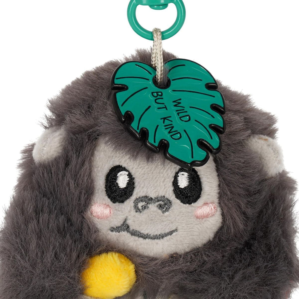 Legami knuffelsleutelhanger Gorilla uit de Super Soft collectie, 12 x 8 x 6 cm