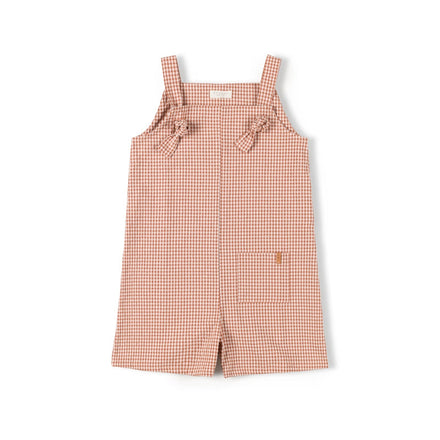 Nixnut Knot Playsuit | Caramel Checkered*