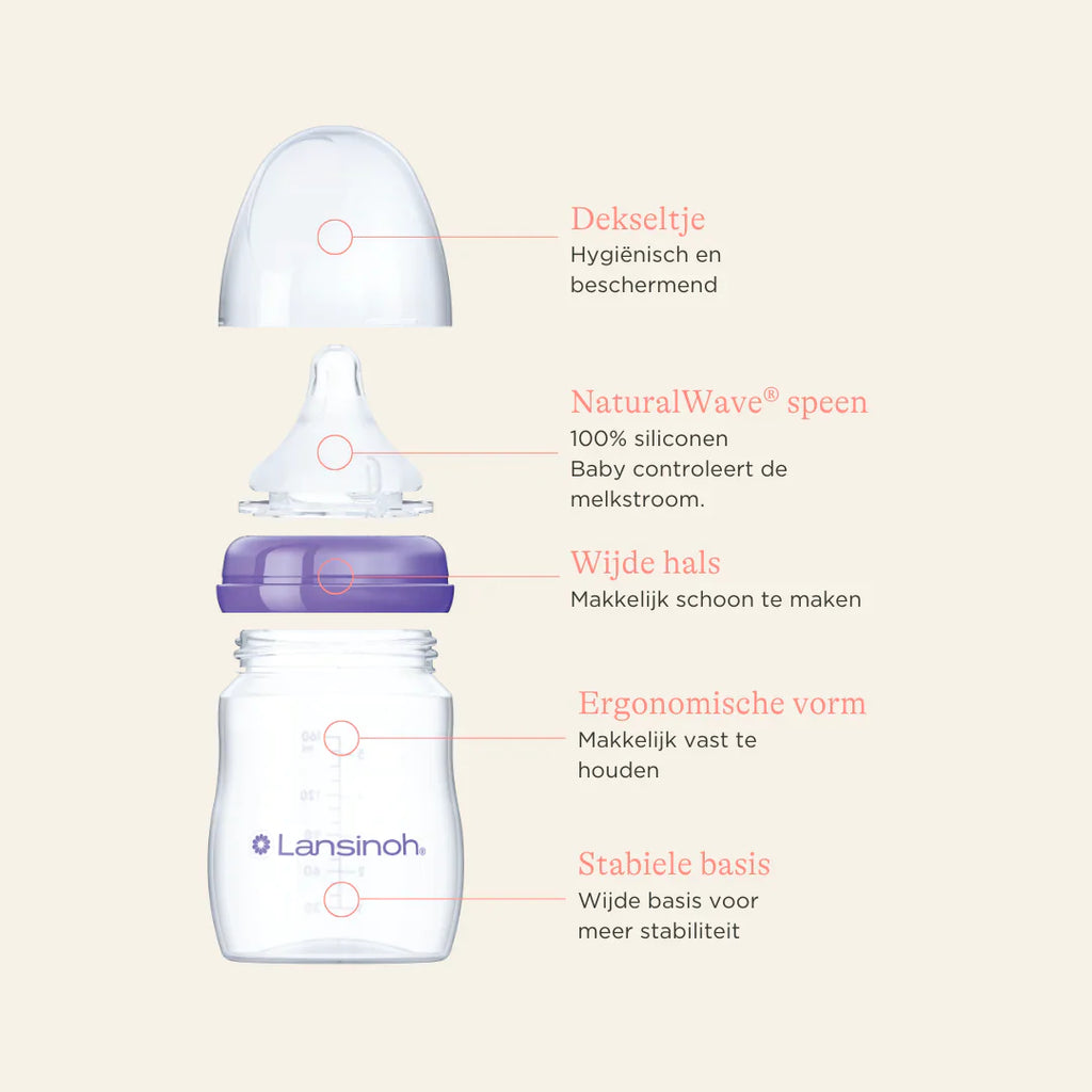 Lansinoh Drinkfles Met Natural Wave Speen | 160ml