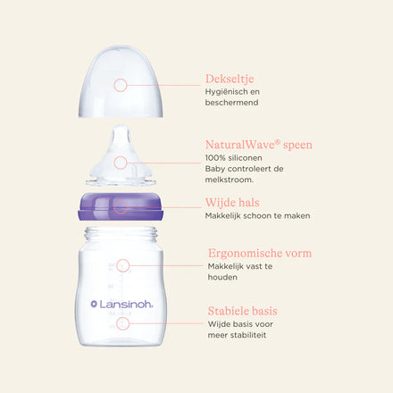 Lansinoh Drinkfles Met Natural Wave Speen | 160ml