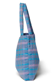 Studio Noos Mom Bag Wool Checked | Sky Blue*