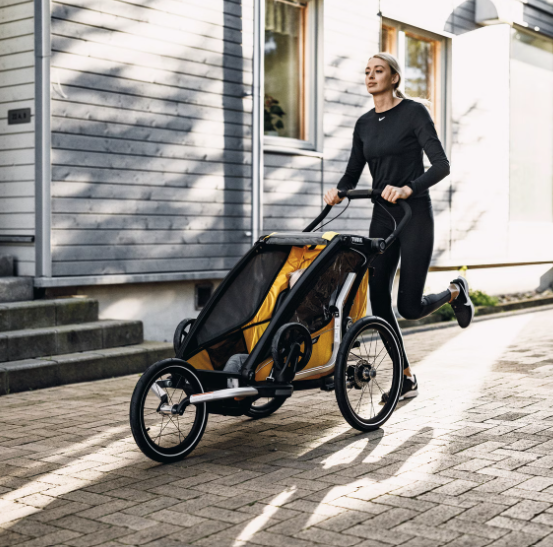 Thule Chariot Jogging Kit 1 Enkel | Aluminium Zwart