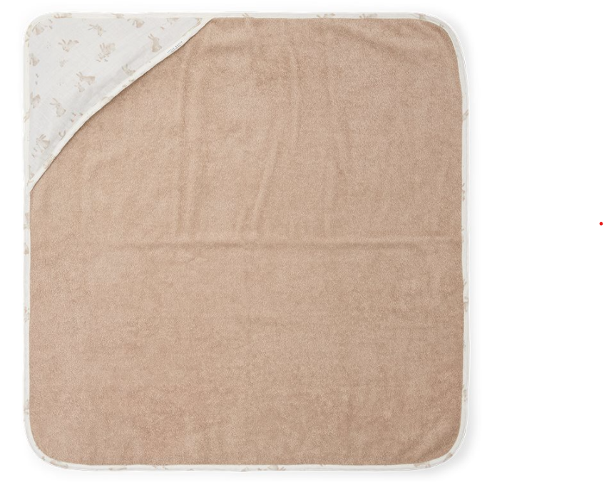 Little Dutch Badcape hydrofiel Baby Bunny 75x75 cm | Meerkleurig
